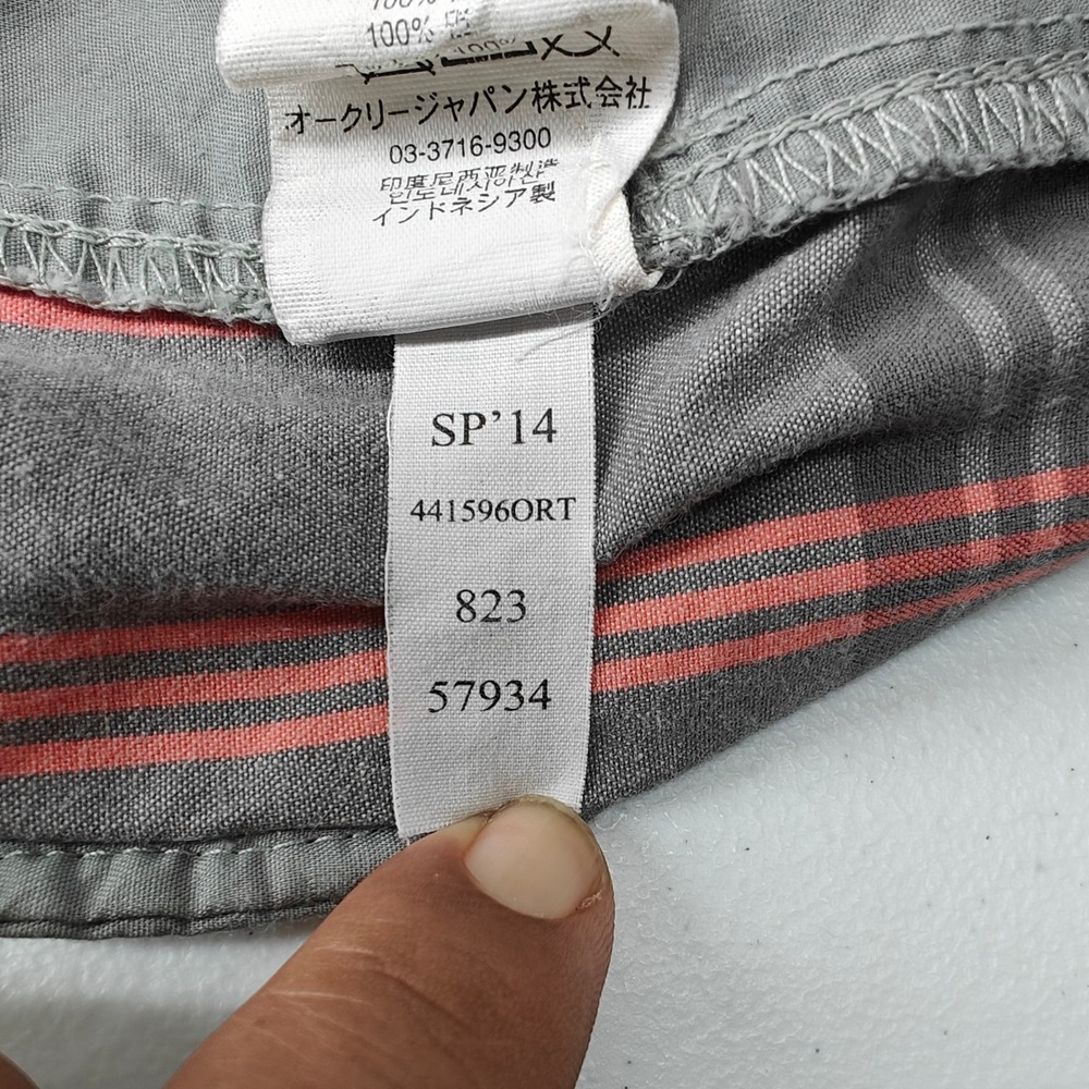 Oakley Shorts Mens 38 Gray Plaid Regular Fit Cotton Casual Summer Golf - Picture 5 of 11